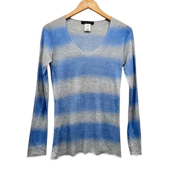 Fabiana Filippi Cashmere Silk Lightweight Knit Sweater Blue Gray Shirt Size S - Picture 1 of 11